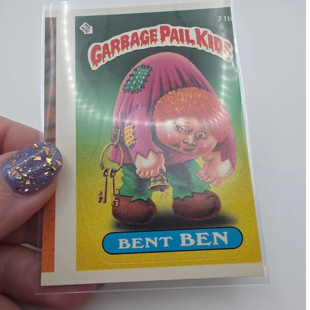 Topps Garbage Pail Kids OS2 Bent Ben Fair 71b Error Card Miscut